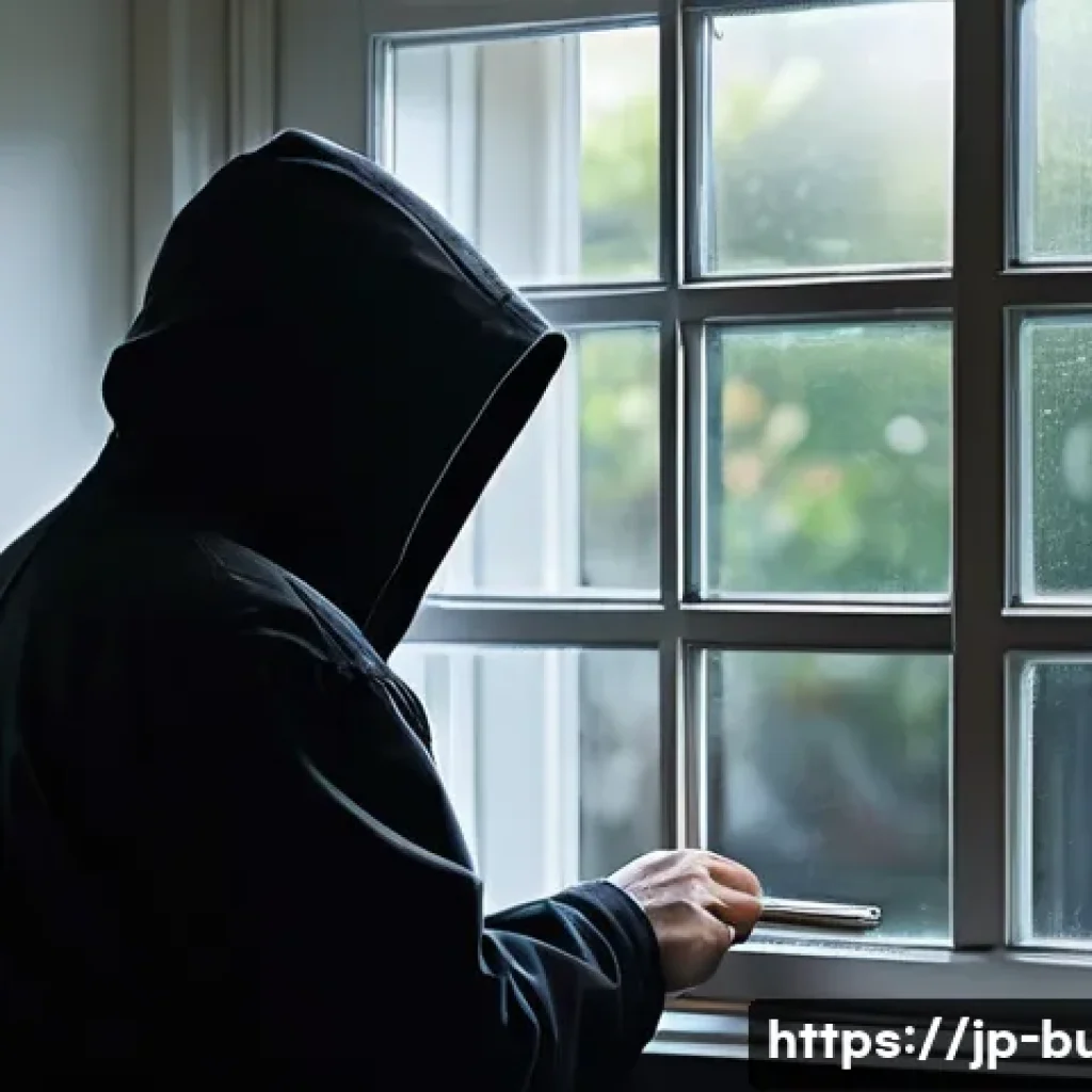 방범 창 설치 효과 - **Prompt 1: The Frustrated Burglar and the Unyielding Window**
    "A realistic and slightly tense d...